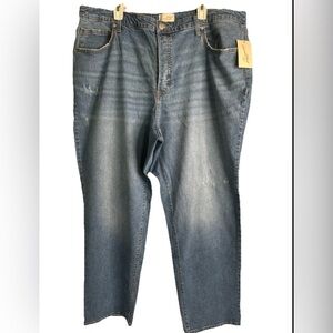 Women 22 High-Rise 90's Distress Straight Jeans - Universal Thread Button Up